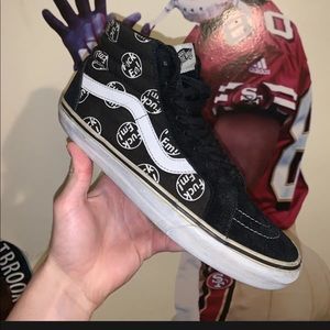 Supreme Black FuckEm Vans sk8-hi’s Size 9.5